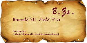 Barnódi Zsófia névjegykártya