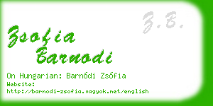 zsofia barnodi business card
