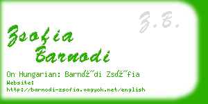 zsofia barnodi business card